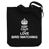 Keep calm and love Bird Watching Canvas Tote Bag 10.5