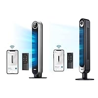 Dreo Tower Fan for Bedroom Smart Tower Fan WiFi Voice Control | Oscillating Quiet Bladeless Fans with Remote and App Control