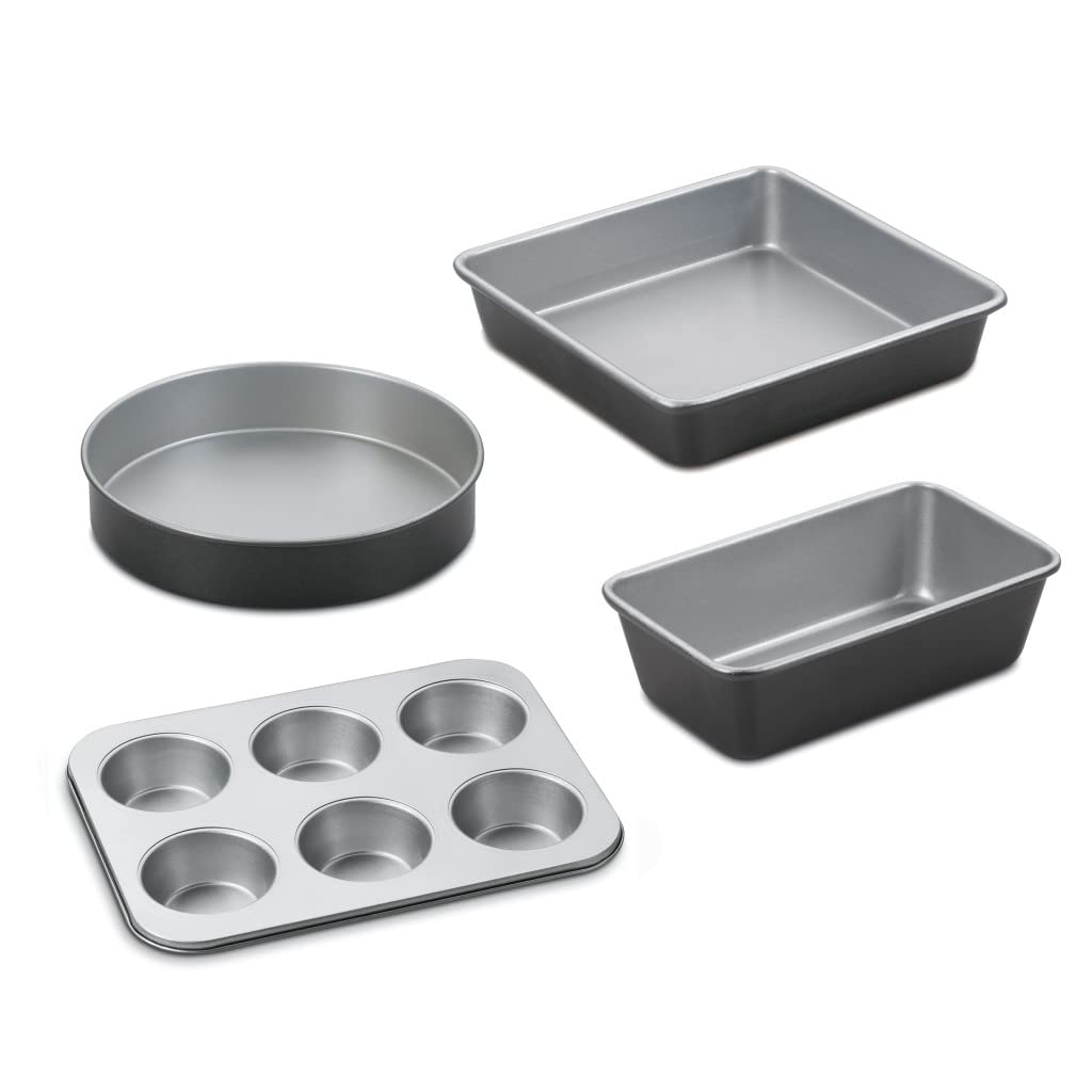 Cuisinart Chef's Classic Nonstick Bakeware 4-Piece Starter Set,Silver/Black