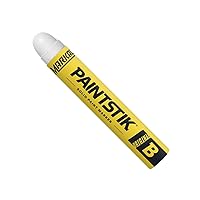 80220- Paintstik Original B Solid Paint Marker for Oily, Icy, Wet, Dry or Cold Surfaces, Weather- and UV-Resistant, White Color, (12Pk) Made in USA 11/16