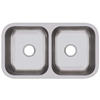 Dayton DCFU3118 Equal Double Bowl Undermount Stainless Steel Sink