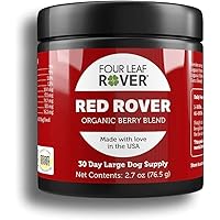 Red Rover - Organic Berry Blend Dog Prebiotics, Polyphenols and Antioxidants - 15 to 60 Day Supply, Depending on Dog’s Weight - Vet Formulated - for All Breeds