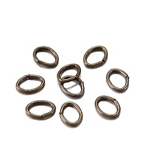 300pcs/lot 4 5 6 7mm Oval Jump Rings Split Rings Connectors for DIY Jewelry Finding Making Open Metal Rings Wholesale Supplies (Antique Bronze, 7x5mm)