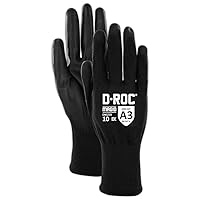 MAGID Advanced Comfort & Cooling Level A3 Cut Resistant Work Gloves, 12 PR, Polyurethane Coated, Size 8/M, Reusable, Black, 18-Gauge DX Technology Steel-Free Core (DXG22)