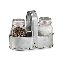 Fresh Salt and Pepper Caddy, 0.3576H x 13.622L x 10.6299W, Mason Jars