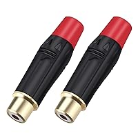 10Pcs Black/Red RCA Female Connector Audio Video Jack RCA Jack (Color : Red)