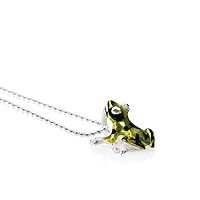 Drachenfels Luxury Pendant Poison Arrow Frog King in Real Silver, 925 Sterling Silver, Nickel-Free Pendant, Elegant Design Pendant for Women, Sterling Silver, No Gemstone