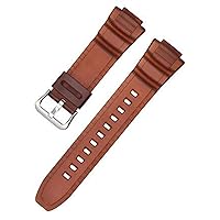 Silicone Watch Band for 16mm MCW-100H 110H W-S220 HDD-S100 Sport Diving Waterproof Rubber Strap Replacement Watchbands (Color : 6)