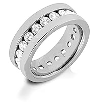3.00 ct. Mens Round Cut Diamond Wedding Band Ring