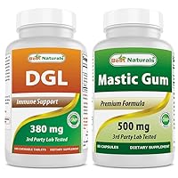 Best Naturals DGL Chewable 380 mg & Mastic Gum 500 mg