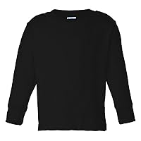 RABBIT SKINS 5.5 oz. Jersey Long-Sleeve T-Shirt (3311) Black, 4T