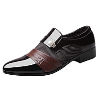 Men's Dress Shoes Oxford Formal PU Leather Shoes for Men Fashion Slip-on Business Wedding Suit Shoe Loafers Shoes