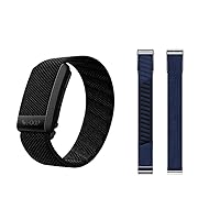 WHOOP Bundle - WHOOP 4.0 with 12-Month Subscription and Superluxe Band in Midnight & Platinum - Wearable Health, Fitness & Activity Tracker