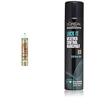 Elnett Satin Hairspray Extra Strong Hold Unscented 11 oz; & L'Oréal Paris Advanced Hairstyle LOCK IT Weather Control Hairspray, 8.25 oz.