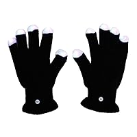 LED Raver Gloves, 6 Modes, Multicolor - R,G,B LED in Each fingertip