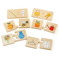 Bigjigs Toys, Things That Go Together Puzzle, Wooden Toys, Jigsaw Puzzle, Wooden Puzzle, Puzzle for Kids, Toddler Puzzles, Toddler Toys, Wooden Toys for 3 Year Olds