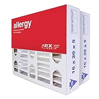 AIRx Filters 16x20x5 MERV 11 HVAC AC Furnace Air Filter Replacement for Lennox X0582, Allergy 2-Pack, Made in the USA