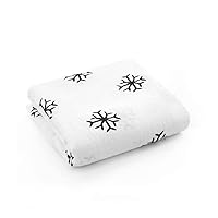 G-Tree Organic Muslin Swaddle Blanket- 47 x 47 inch Ultra Soft Muslin Swaddle Blankets, Muslin Receiving Blanket - Perfect （Snowflake）