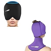 ComfiTECH Migraine Relief Cap & Neck Ice Pack Wrap Gel, Headache Relief Cap Cervical Ice Pack for Neck Migraine Ice Head Wrap with Top Coverage Headache Relief Hat for Cranial Cap Tension