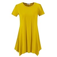 Topdress Women's Loose Fit Swing Shirt Casual Tunic Top For Leggings