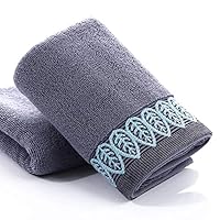 Cotton Towel Cotton Yarn Leaf Embroidery Towel Cotton Face Wash Towel Small Hand Bath Towel (Color : D, Size : 1pcs)