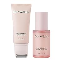 bewants Cica Collagen Lifting Cream(1.7 fl oz) and Moisturizing Serum with 67% collagen