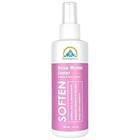Rose Water Toner for Face & Hair - Moroccan Rose Petal Water for Face Without Dyes or Alcohol | Hydrates & Freshens Dry Skin | Vegan & Cruelty Free (4 fl.oz./120 ml)