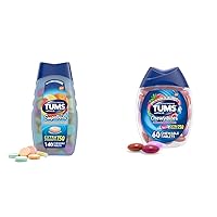 TUMS Smoothies Extra Strength 140 Count Chewy Bites 60 Count Antacid Tablets for Heartburn Relief