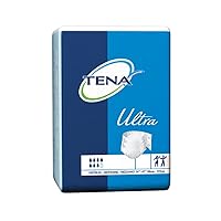 TENA Ultra Breathable Briefs, Incontinence, Disposable, Heavy Absorbency, Medium, 40 Count, 2 Packs, 80 Total