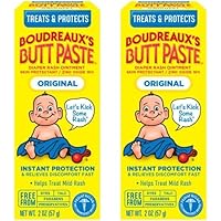 Boudreaux's Butt Paste Diaper Rash Ointment Original 2 oz (Pack of 2)
