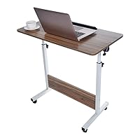 Toxz Computer Task Table Household Office Desk,Adjustable Height and Fold,Locking Casters,80CM 50CM,Fillet Wood,Simple,with Installation Tool(Ship from US!)