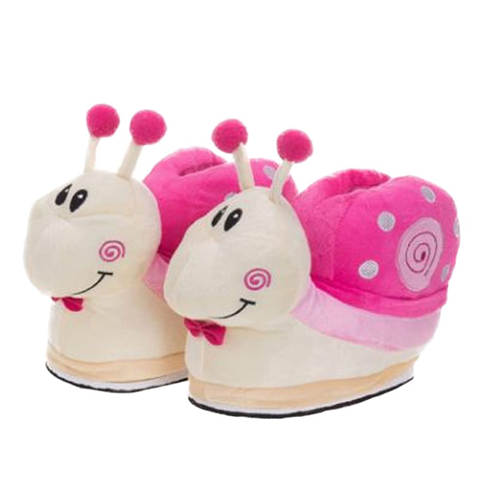 HANDKEI Cute snail animal slippers women's winter warm soft indoor slippers warm slippers fluffy slippers 5 colors