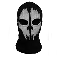 Unisex Ghost Print Stocking Balaclava Mask Good for War Game Halloween Cosplay