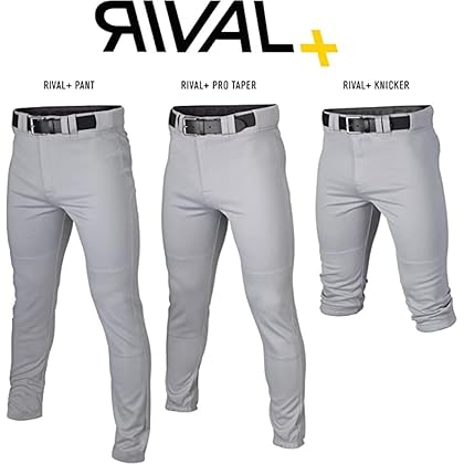 Easton Rival+ Baseball Pant | Full Length/Semi-Relaxed Fit | Adult Sizes | Solid & Piped Options