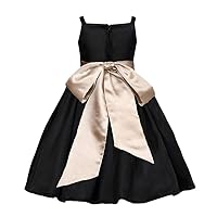 Pink Promise Girl's Black Spaghetti Straps Special Occasion Dress Gown