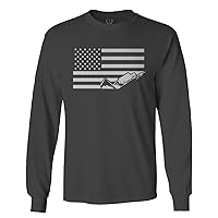 Off Road Offroad American Flag Rock Truck Roading Long Sleeve Men's