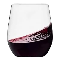 Munfix Plastic Stemless Wine Glasses 48 Pack, Disposable 12 Oz Clear Plastic Wine Cups Shatterproof Recyclable and BPA-Free