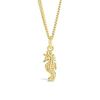 Lily Blanche Women Necklace 18ct Gold Plated Sterling Silver Seahorse Pendant Designed in Britain
