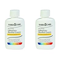 Thera Care Maximum Strength OTC Lidocaine Cream | Numbs Away Pain | Long-Lasting Relief | Non-Greasy | 1.75 Oz (Pack of 2)