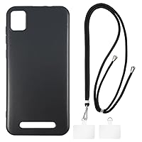 Cloud Mobile Stratus C7 Case + Universal Mobile Phone Lanyards, Neck/Crossbody Soft Strap Silicone TPU Cover Bumper Shell for Cloud Mobile Stratus C7