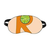 R Alphabet Orange Fruit Sleep Eye Shield Soft Night Blindfold Shade Cover