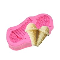 Silicone Ice Cream Cone Mold, Food-Grade, Non-Stick, Wide Applications for Baking, Decorations, and Gifts