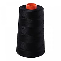 Aurifil 2692 Mako 50 Wt 100% Cotton Thread, 6,452 Yard Cone Black