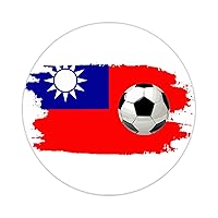Personalized Taiwan Football Laptop Stickers 50 Pieces Memorial National Day Stickers Pack Sports Fan Waterproof Sticker Labels Stickers for Laptop Waterproof Vinyl Stickers 4inch