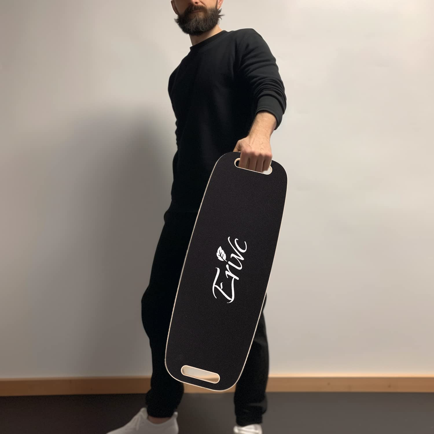 Erivc Premium Portable Surf Balance Board Trainer with Adjustable Stoppers - 3 Different Distance Options for Improve Core Strength and Balance Control