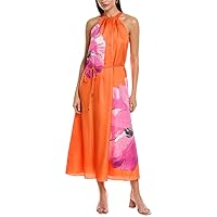 Ted Baker Immia Halterneck Swing Maxi Dress with Self Belt