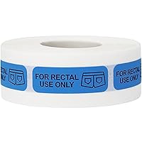 for Rectal Use Only Medical Healthcare Labels 0.5 x 1.5 Inch 500 Total Stickers