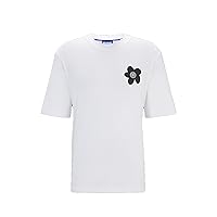 HUGO Men's Printed Flower Cotton T-Shirt