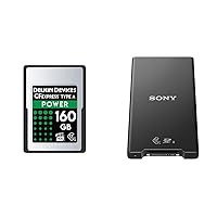 Delkin Devices 160GB Power CFexpress Type A VPG-400 Memory Card - DCFXAPWR160 & Sony MRWG2 CFexpress Card Reader