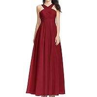 Halter Chiffon Bridesmaid Dresses Long Formal Dress Prom Evening Party Gowns
